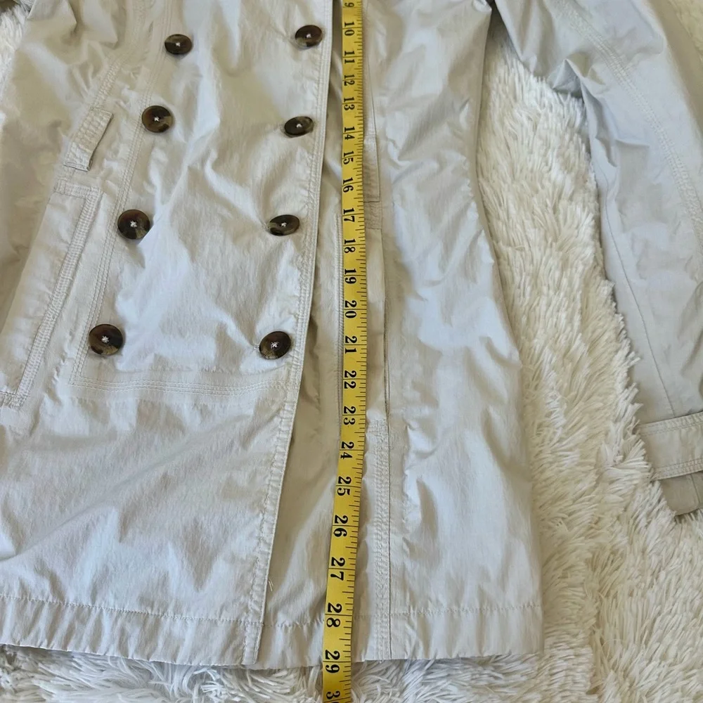 The North Face Off White Beige Trench Coat Jacket Women’s XS Double Breasted - Picture 6 of 13